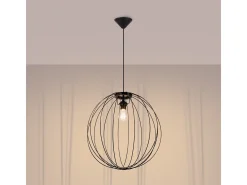 Lámpara Colgante Ziro Moderno De Acero - 1 Fuentes Luminosas - L.50 X A.110 Cm - Negro
