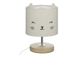 Lámpara con pantalla de gato