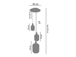 Lámpara de Araña TOSEL ,metal y cristal,Bronce, A 100xD60xP60cm