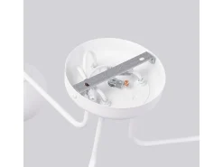 Lámpara De Araña Astral Minimalista De Acero/Vidrio - 3 Fuentes Luminosas - L.62 X A.29 Cm - Blanco