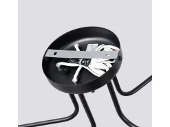 Lámpara De Araña Astral Minimalista De Acero/Vidrio - 5 Fuentes Luminosas - L.58 X A.29 Cm - Negro/Blanco