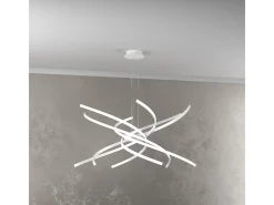 Lámpara de araña LED moderna Tornado, 69 W, 4450 lm, 1163/S80, color blanco
