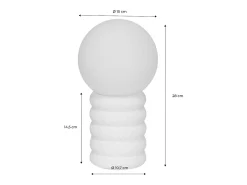 Lámpara de cerámica moteada de interior blanco