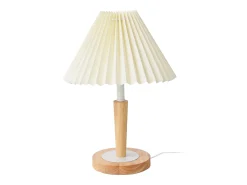 Lámpara de mesa 35 cm efecto madera blanco crema 03_0007403