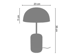 Lámpara de Mesa TOSEL ,madera,natural,A36xD23xP23 cm