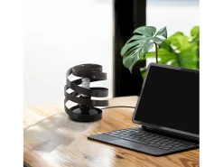 Lámpara de Mesa TOSEL ,metal,Negro ,A84xD35xP35cm