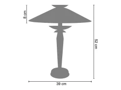 Lámpara de Mesa TOSEL ,metal,madera,AMARILLO,A52xD39xP39cm