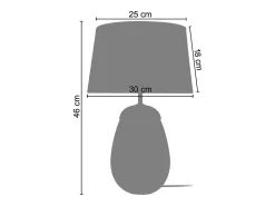 Lámpara de Mesa TOSEL ,vidrio,Transparente, A 19,5xD13,5xP13,5cm