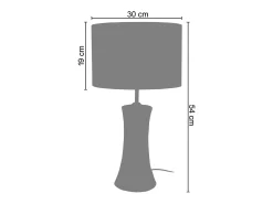Lámpara de Mesa TOSEL ,vidrio,Rosa ,A54xD30xP30cm