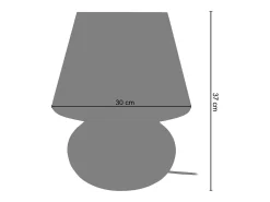 Lámpara de Mesa TOSEL ,vidrio,violeta ,A37xD30xP30cm