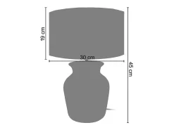 Lámpara de Mesa TOSEL ,vidrio,AMARILLO,A45xD30xP30cm