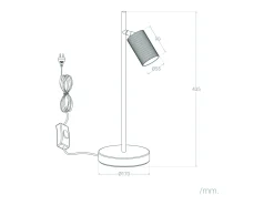 Lámpara de Mesa Aluminio Aritz Negro