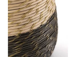 Lámpara de mesa Botan de ratán natural, diámetro 40,5 cm