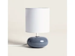 Lámpara de Mesa Cerámica Ava Azul Marino
