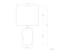 Lámpara de Mesa Cerámica Barta Blanco