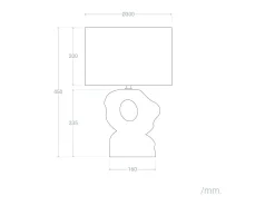 Lámpara de Mesa Cerámica Illinois Blanco