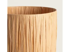Lámpara de Mesa Cerámica y Rafia Kinney Terracota