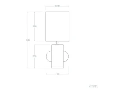 Lámpara de Mesa Cerámica y Rafia Tyler Negro