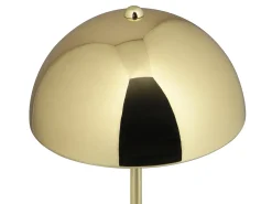 Lámpara de mesa champiñón efecto latón - D.20 x Alt. 30 cm - Dorado - ONTARIO