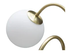 Lámpara de mesa con base de metal y esferas de vidrio opaco Glamy 4T