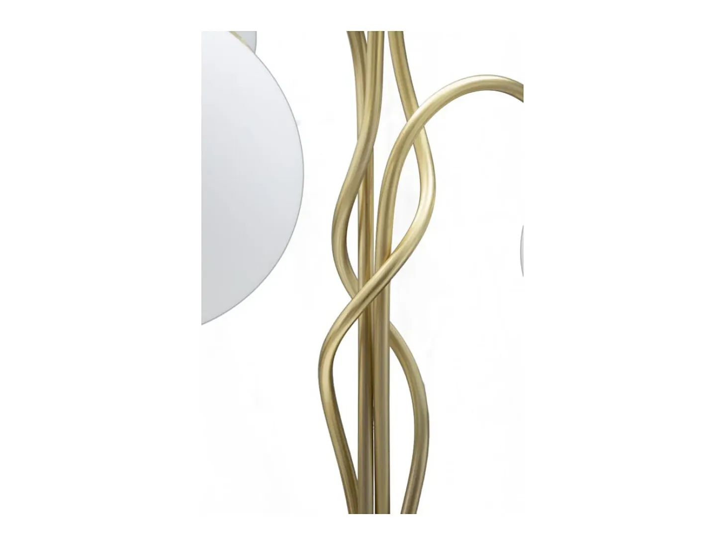 Lámpara de mesa con base de metal y esferas de vidrio opaco Glamy 4T