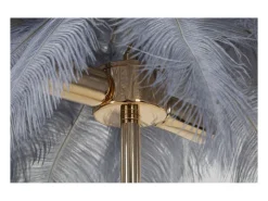 Lámpara de mesa con pantalla de plumas y 2 luces Palm S - Gris