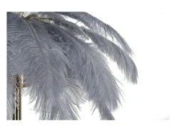 Lámpara de mesa con pantalla de plumas y 2 luces Palm S - Gris