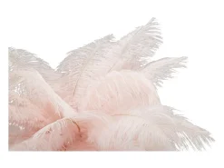 Lámpara de mesa con pantalla de plumas y 2 luces Palm S - Rosa