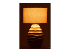 Lámpara de mesa de cerámica beige 40x40x68 cm