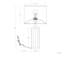 Lámpara de Mesa de Cerámica Corbusier Blanco