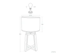 Lámpara de Mesa de Madera Korsade Blanco