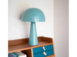 Lámpara de mesa de metal azul claro - Livia