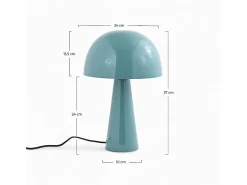 Lámpara de mesa de metal azul claro - Livia