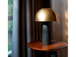 Lámpara de mesa de metal negro y dorado - Joy