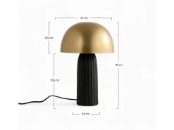 Lámpara de mesa de metal negro y dorado - Joy
