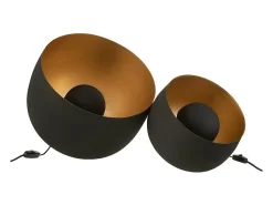 Lámpara de mesa de metal negro de 33x33x43 cm