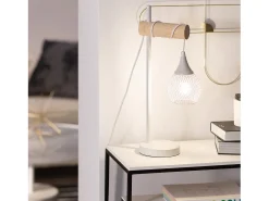 Lámpara de Mesa de Metal WiFi con Regulador Monah Blanco