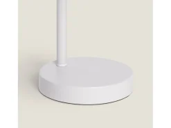 Lámpara de Mesa de Metal y Madera Monah Blanco