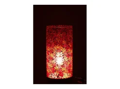 Lámpara de mesa de mosaico de flores de cristal multicolor 21x21x45.5 cm