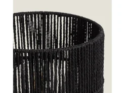 Lámpara de Mesa de Papel Trenzado Khalo Negro