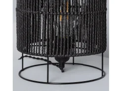 Lámpara de Mesa de Papel Trenzado Khalo Negro