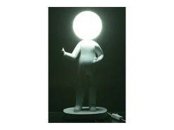 Lámpara de mesa de resina blanca 19.5x14x44.5 cm