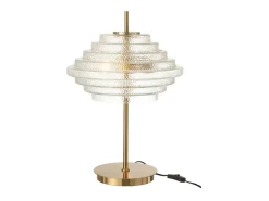 Lámpara de mesa de vidrio dorado 54x36x36 cm