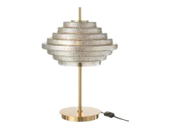Lámpara de mesa de vidrio dorado 54x36x36 cm