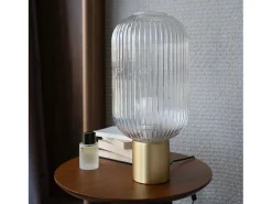 Lámpara de mesa de vidrio estriado - Lou