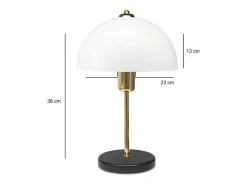 Lámpara de mesa dorada en forma de seta LISETTE 37cm