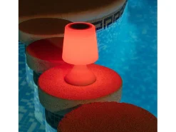 Lámpara de Mesa Exterior LED RGBW Portátil con Altavoz Bluetooth y Batería USB Recargable Uyoga Blanco