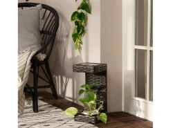 Lámpara de Mesa Exterior Solar LED Agra Marrón oscuro