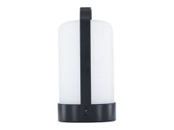 Lámpara de mesa helecho LED para exterior color negro.