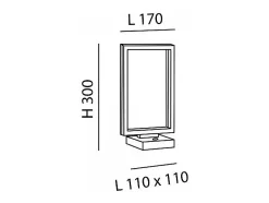 Lámpara de mesa LED blanca BARD 15W 3394-30-102 Fabas Luce
